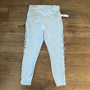Women’s Victoria's Secret Sky Blue Leggings with Lattice Sides